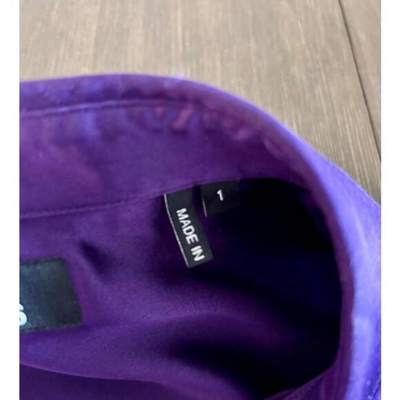 Women’s Silk Button-Up Shirt The Kooples Purple Size EU 1 (US XS/S) - Picture 4 of 11